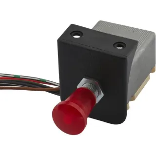 Hazard light switch, pull switch, 12V, halogen, with bulb  6HD002535101 Hella