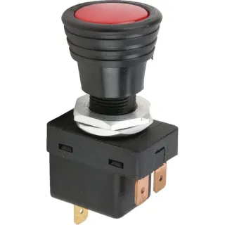 Pull switch, S05, 12/24V, 3-pin, on/off, halogen,  14.5mm, red  6ED004778011 Hella