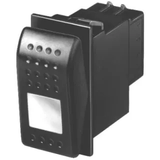 Rocker switch, I-0, 4-pin, with comfort function/safety switch  6EH007832041 Hella