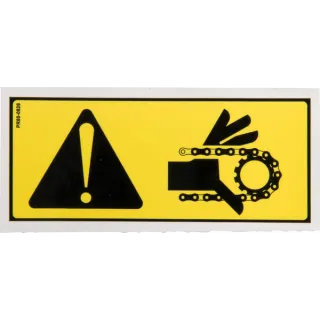 Decal warning: Chain transmission  81PR800826 JF