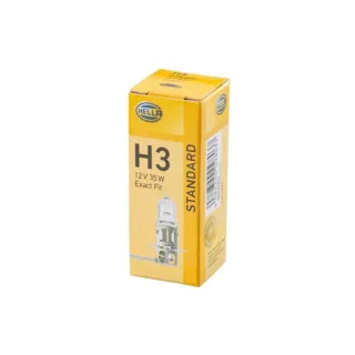 Light bulb Halogen tube H3 12V 35W PK22s white   8GH002090271 Hella 0000137300 0000137300N