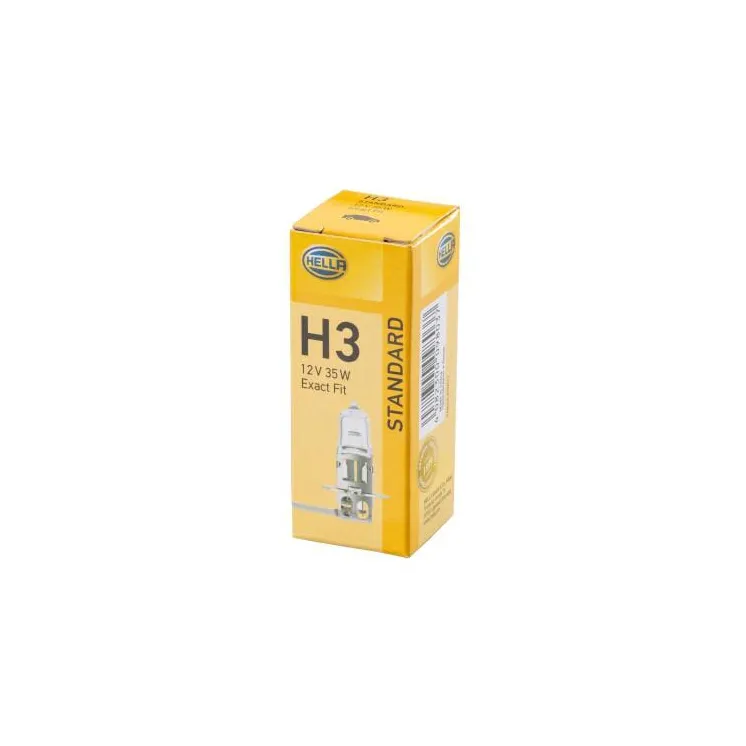 Light bulb Halogen tube H3 12V 35W PK22s white   8GH002090271 Hella 0000137300 0000137300N