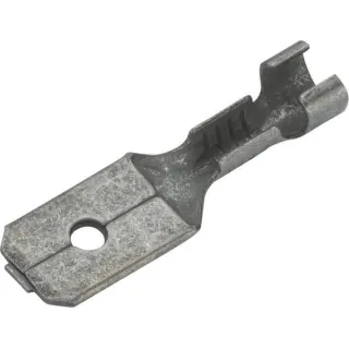 Terminal blade male, silver, 0.5-1mm² 6.3x0.8mm, blister (100x),   8KW043635013 Hella
