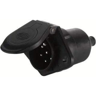 Socket - 24V - 7-pin connector - Plug: Blade Terminal  8JB008085021 Hella