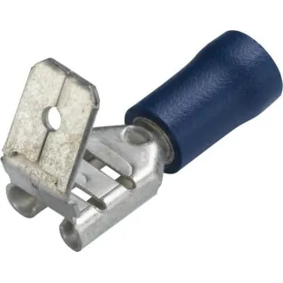 Terminal blade female, blue, 1.5-2.5mm² 6.3x0.8mm, blister (50x),   8KW044032003 Hella