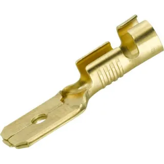 Terminal blade male, white, 1.5-2.5mm² 6.3x0.8mm 6.3mm, blister (100x),   8KW744823003 Hella