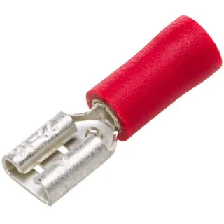 Terminal blade female, red, 0.5-1mm² 4.8x0.5mm, blister (100x),   8KW705392003 Hella