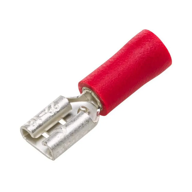 Terminal blade female, red, 0.5-1mm² 4.8x0.5mm, blister (100x),   8KW705392003 Hella