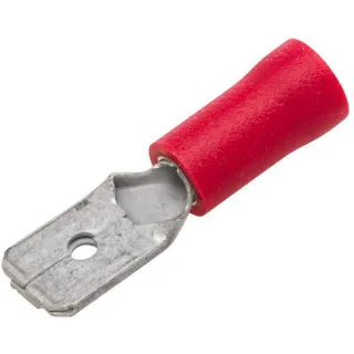 Terminal blade male, red, 0.5-1mm² 6.3x0.8mm (10x),   8KW702796811 Hella
