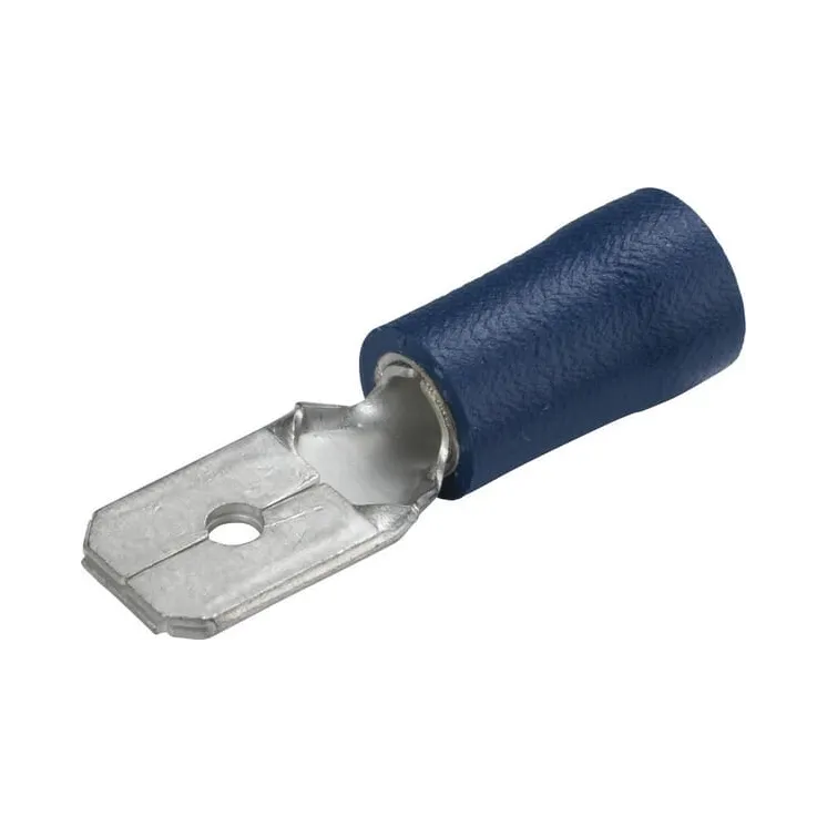 Terminal blade male, blue, 1.5-2.5mm² 6.3x0.8mm, blister (100x),   8KW044288003 Hella