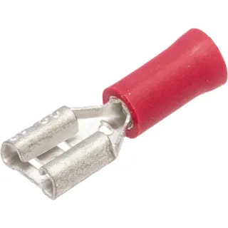 Terminal blade female, red, 0.5-1mm² 6.3x0.8mm (100x),   8KW044036004 Hella