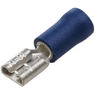 Terminal blade female, blue, 1.5-2.5mm² 4.8x0.5mm, blister (100x),   8KW744697003 Hella