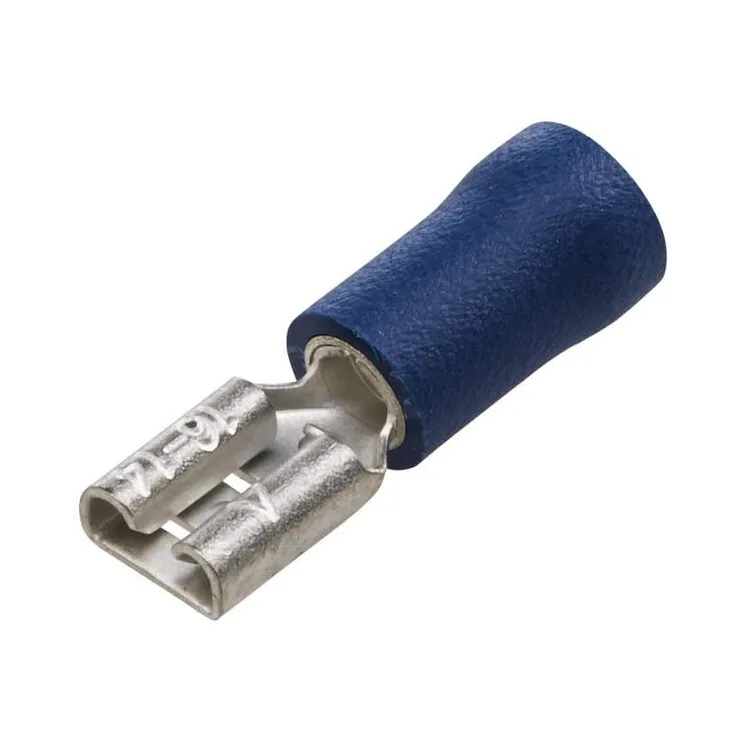 Terminal blade female, blue, 1.5-2.5mm² 4.8x0.5mm, blister (100x),   8KW744697003 Hella