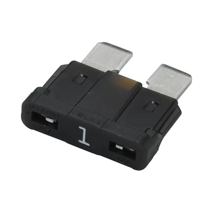 Drošinātājs Standarta lāpstiņa 32V 1A Garums 18,6mm melns Pack 50x 8JS711683011 Hella