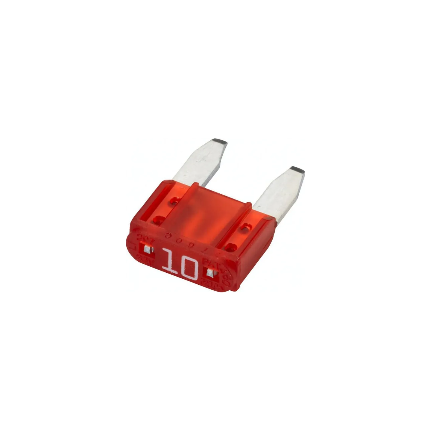 Drošinātāja mini lāpstiņa 10A garums 10,9 mm sarkans iepakojums 50x 8JS728596141 Hella 8JS728596027