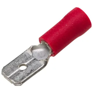 Terminal blade male, red, 0.5-1mm² 6.3x0.8mm, blister (100x),   8KW702796003 Hella