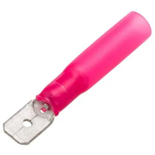 Terminal blade male, red, 0.5-1mm² 6.3x0.8mm, blister (25x),   8KW732568003 Hella