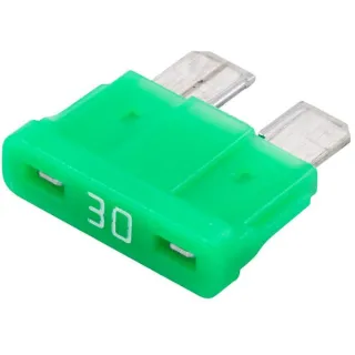 Fuse Standard blade 12V 30A Length 18.8mm green Pack 10x   8JS711683132 Hella