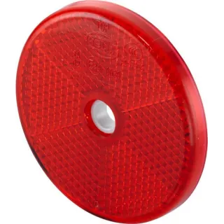 Reflector, 60mm, red, with 6mm hole, E24 0030,   8RA002014231 Hella
