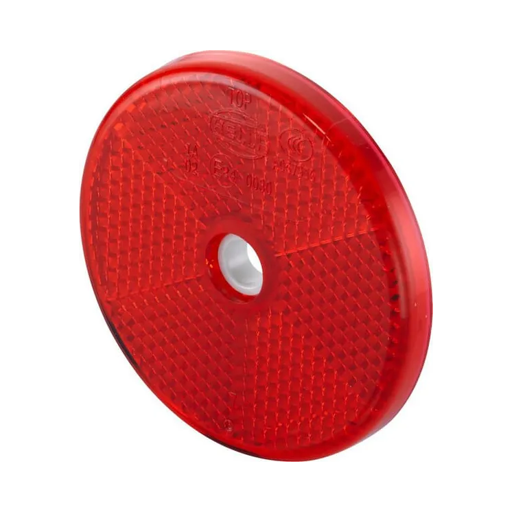 Reflector, 60mm, red, with 6mm hole, E24 0030,   8RA002014231 Hella