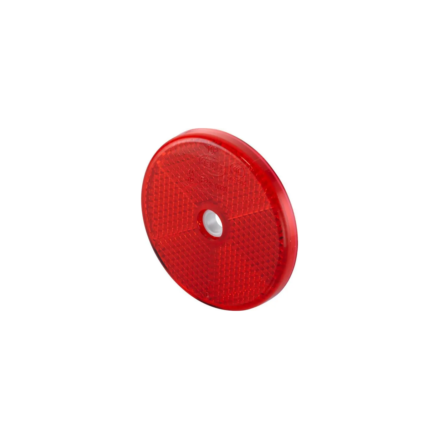 Reflector, 60mm, red, with 6mm hole, E24 0030,   8RA002014231 Hella