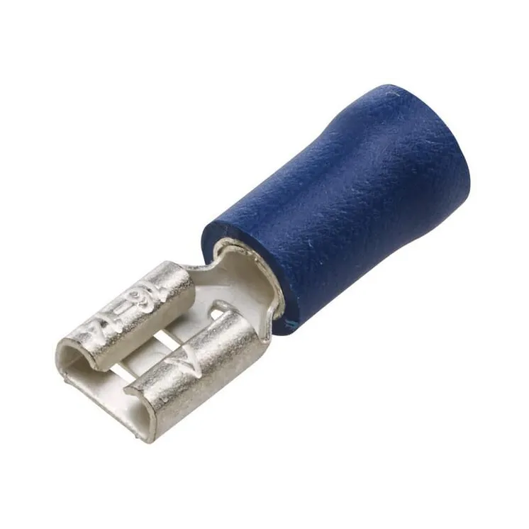 Terminal blade female, blue, 1.5-2.5mm² 4.8x0.8mm, blister (100x),   8KW744698003 Hella