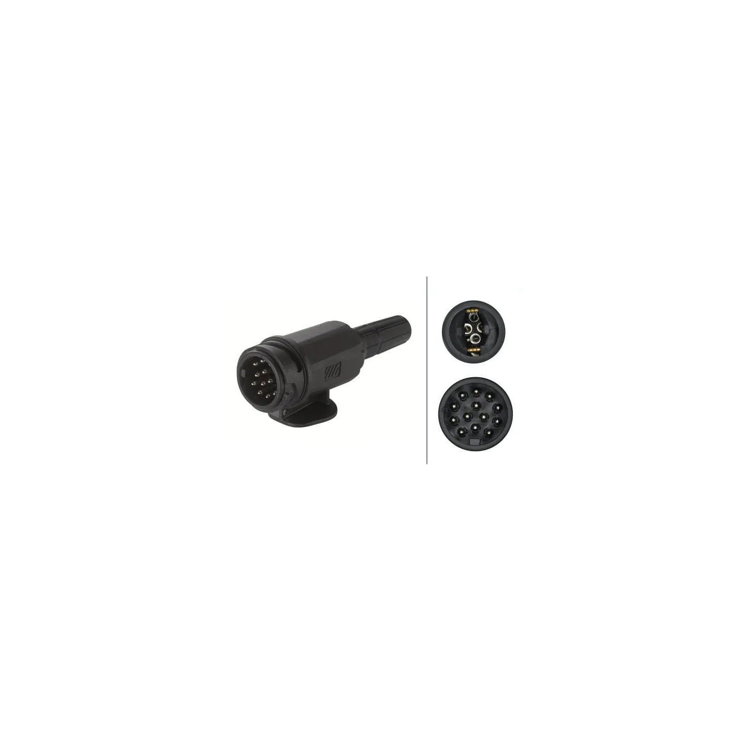 Trailer plug 13-pin, plastic, 12V, long type, screw terminals  8JA005951041 Hella