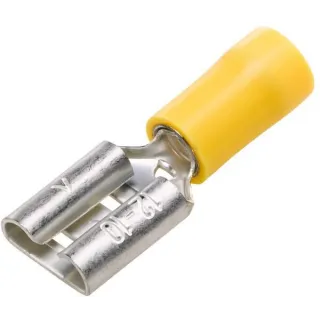 Terminal blade female, yellow, 4-6mm² 9.5x1.2mm, blister (50x),   8KW700142003 Hella