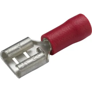 Terminal blade female, red, 0.5-1mm² 6.3x0.8mm, blister (15x),   8KW044036812 Hella