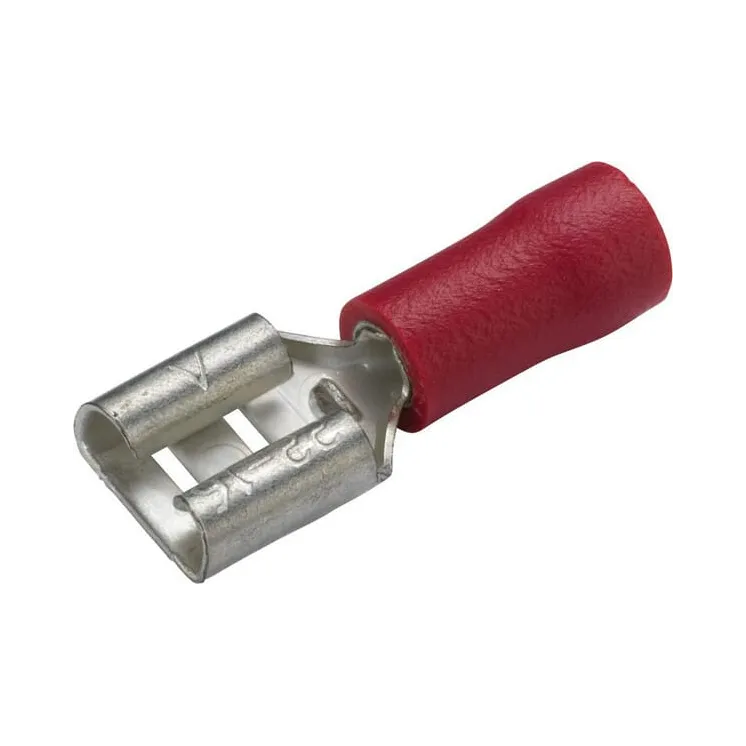 Terminal blade female, red, 0.5-1mm² 6.3x0.8mm, blister (15x),   8KW044036812 Hella