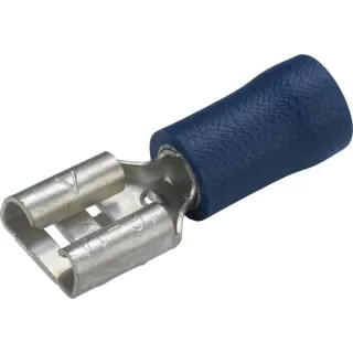 Terminal blade female, blue, 1.5-2.5mm² 6.3x0.8mm, blister (100x),   8KW044022003 Hella