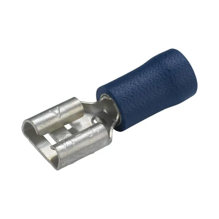 Terminal blade female, blue, 1.5-2.5mm² 6.3x0.8mm, blister (100x),   8KW044022003 Hella