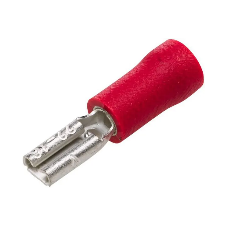 Terminal blade female, red, 0.5-1mm² 2.8x0.5mm, blister (100x),   8KW705393003 Hella