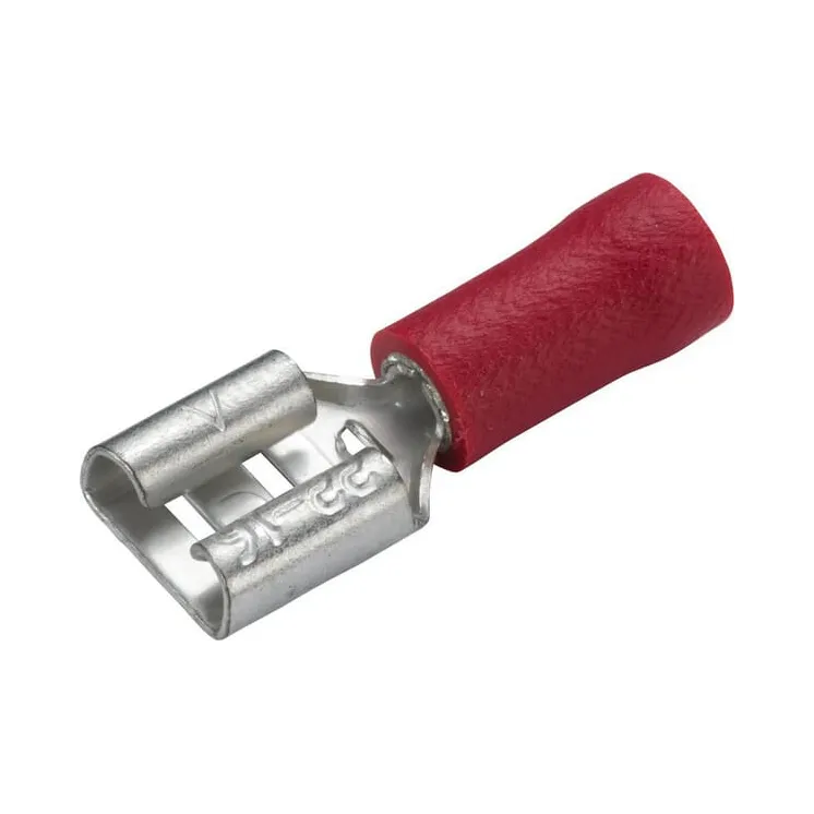 Terminal blade female, red, 0.5-1mm² 6.3x0.8mm, blister (100x),   8KW044036003 Hella