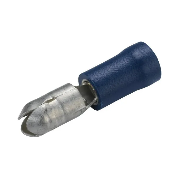 Bullet connector male, blue, 1.5-2.5mm² 5mm Series A, blister (100x),   8KW044025003 Hella