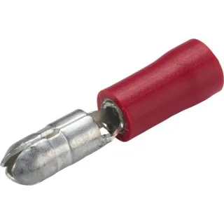 Bullet connector male, red, 0.5-1mm² 4mm, blister (100x),   8KW044040003 Hella