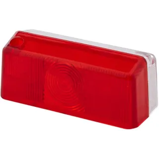 Light lens, transparent/red, rectangular LH/RH   9EL132215001 Hella