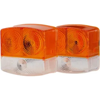 Light lens, amber/transparent, square left   9EL134741021 Hella