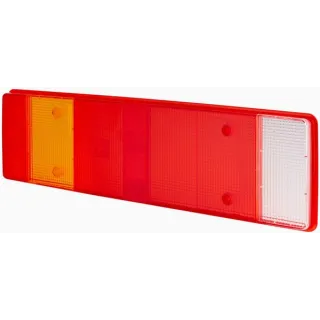 Light lens, red/transparent/amber, rectangular 468x134x30mm LH/RH/rear   9EL152889001 Hella