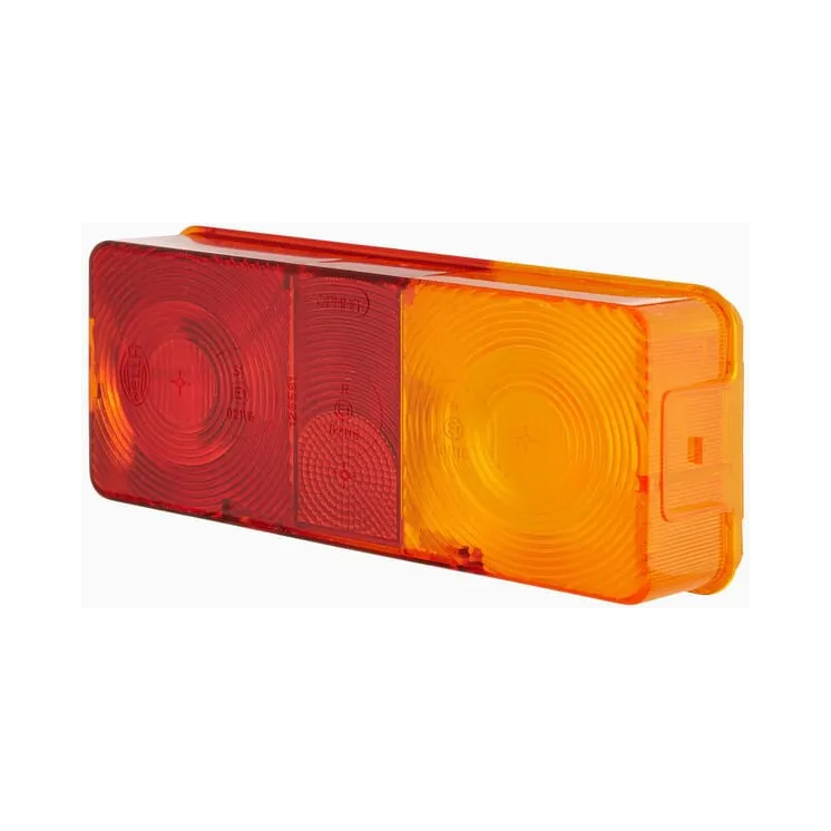 Light lens, amber/red, rectangular rear/right   9EL112741001 Hella