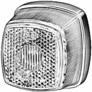 Light lens, transparent, square 62x62mm LH/RH   9EL117334001 Hella