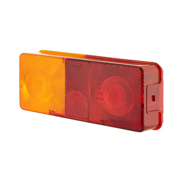 Light lens, amber/red, rectangular rear/left   9EL112743001 Hella
