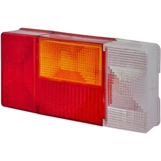 Light lens, red/transparent/amber, rectangular left   9EL136825001 Hella