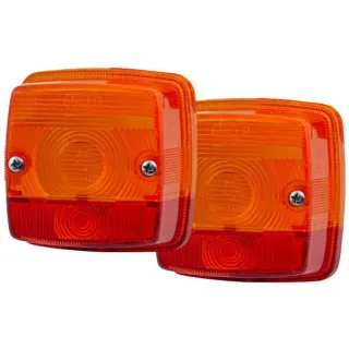 Light lens, amber/red, square LH/RH/rear   9EL115003011 Hella