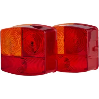 Light lens, red/transparent/amber, square rear/left   9EL134739001 Hella