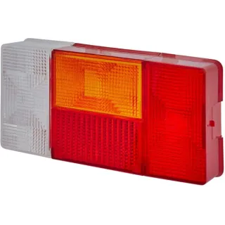 Light lens, red/transparent/amber, rectangular right   9EL136825011 Hella