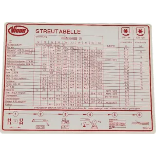 DE/LU spreading table sticker  VN17890750 Vicon