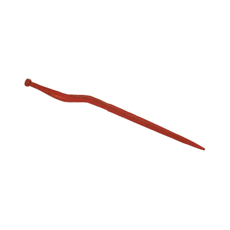 Silage tine, cranked: 58mm star section 36x810mm, pointed tip with M22x1.5mm nut, red,   VN90001363 Vicon 90001363 FT83639