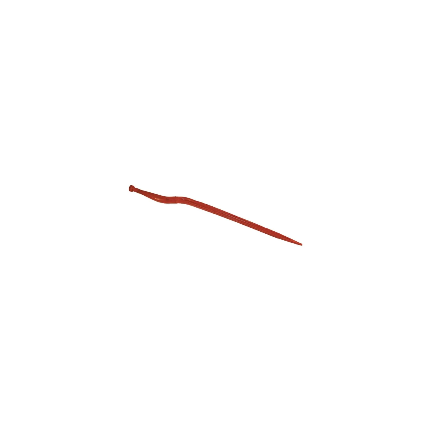 Silage tine, cranked: 58mm double T section 36x880mm, pointed tip with M22x1.5mm nut, red,   VN79130080 Vicon 79130080