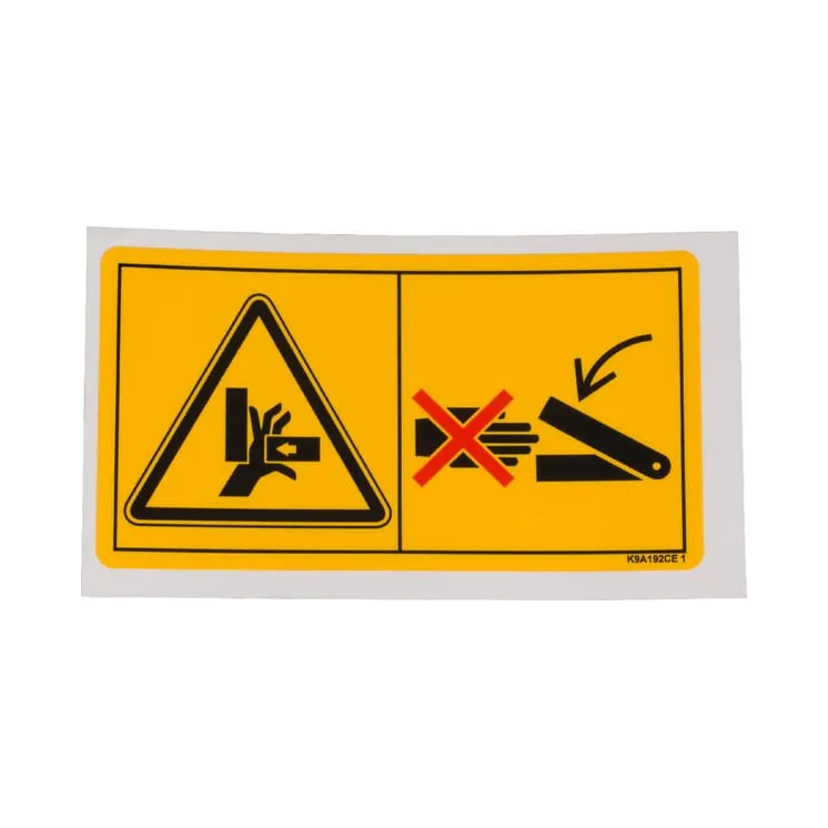 Decal, Hand Crush Danger  59900300 Kuhn